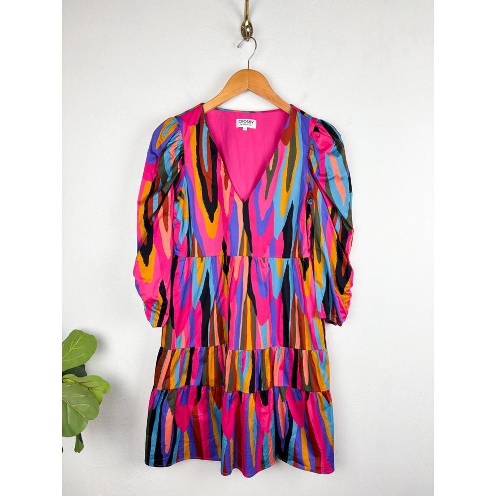 Crosby by Mollie Burch Bissy Colorful Print Dress Sz S